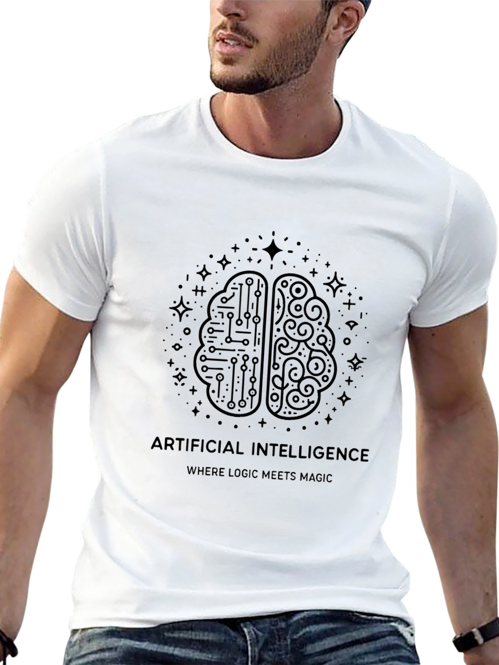 AI Brain T-Shirt - Logic Meets Magic