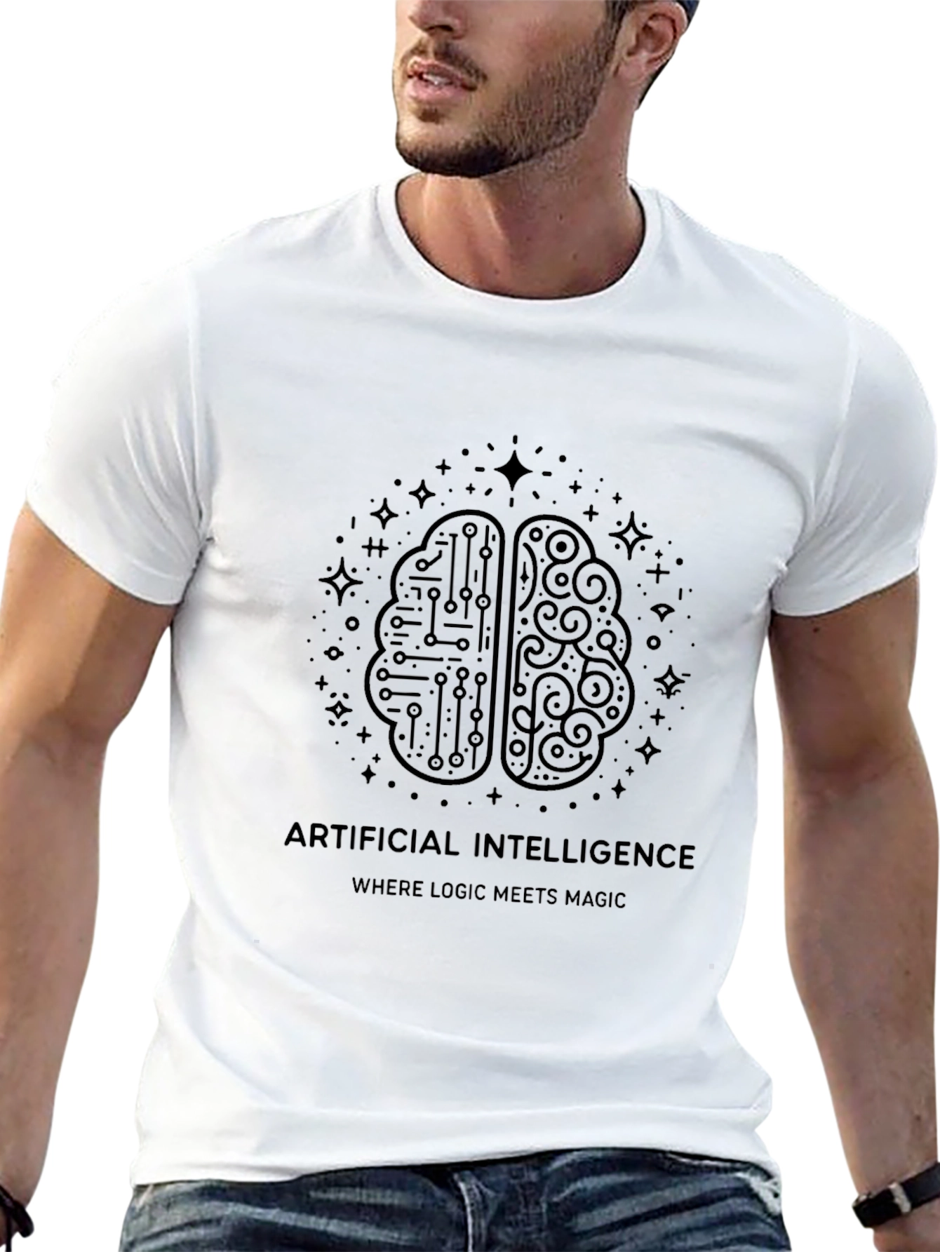 AI Brain T-Shirt - Logic Meets Magic