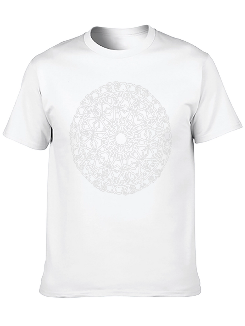 Geometric Mandala Graphic Tee - Black