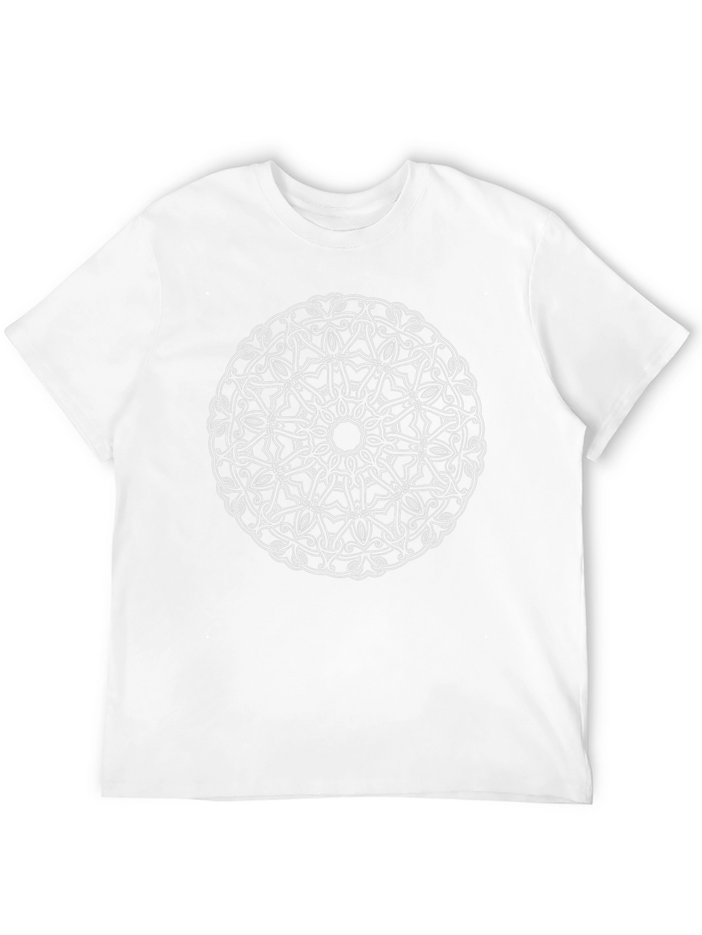 Geometric Mandala Graphic Tee - Black