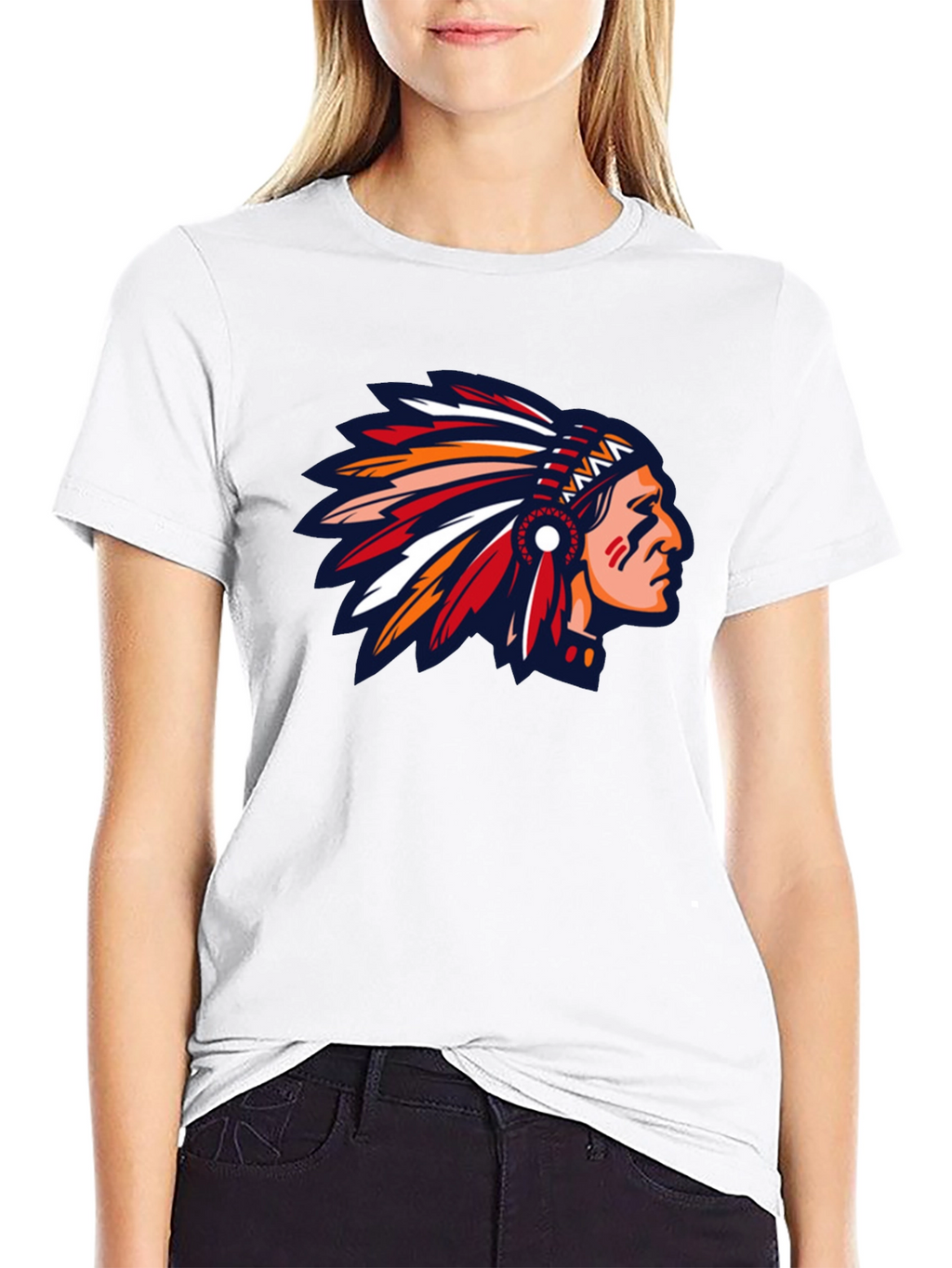Native American Headdress Graphic T-Shirt