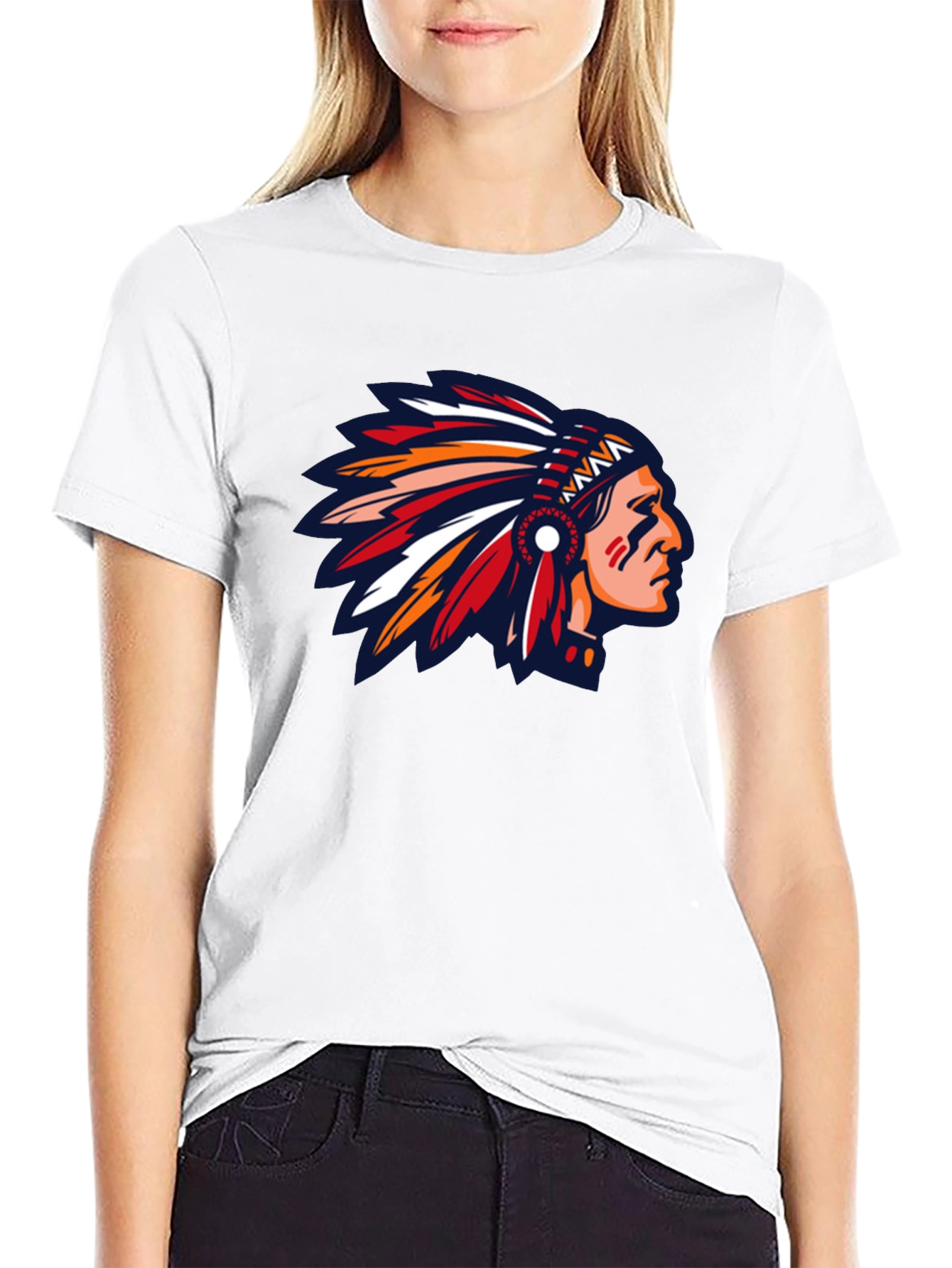 Native American Headdress Graphic T-Shirt