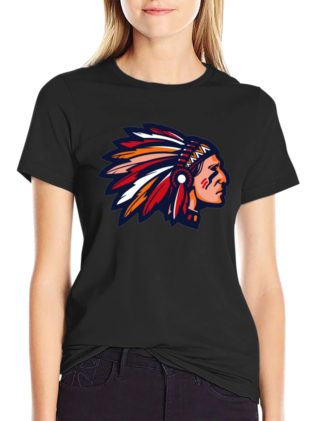 Native American Headdress Graphic T-Shirt