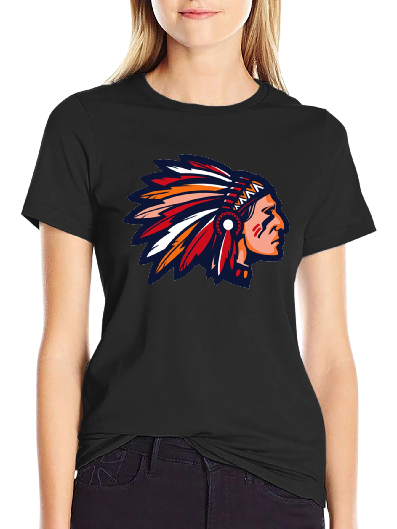 Native American Headdress Graphic T-Shirt