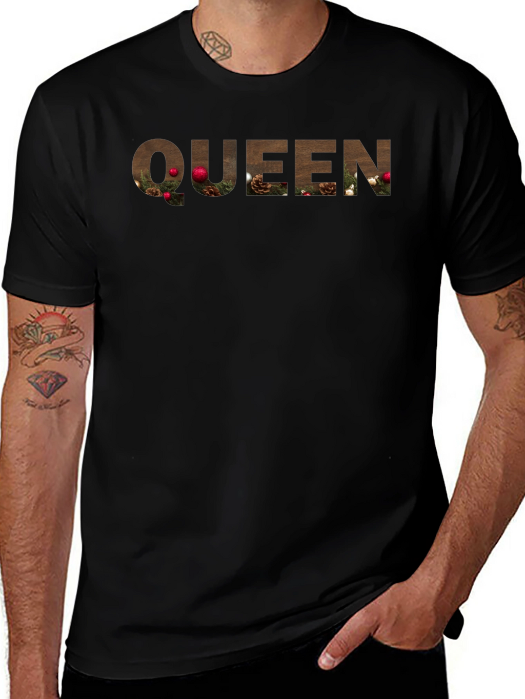 Queen Holiday T-Shirt - Christmas Theme
