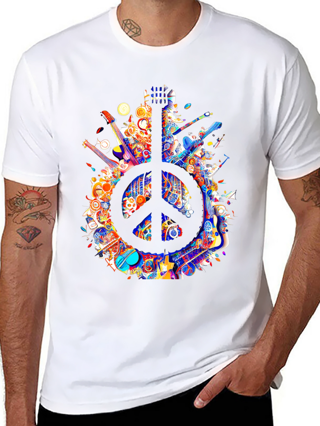 Peace Sign Guitar T-Shirt
