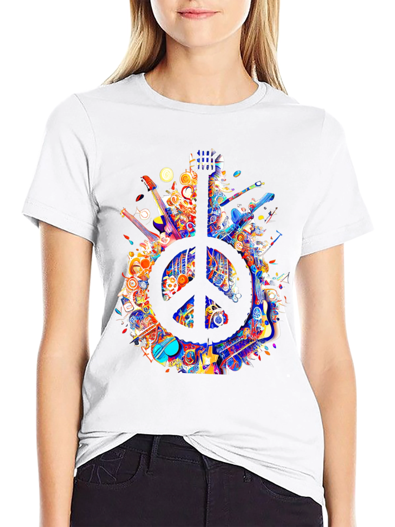 Peace Sign Guitar T-Shirt