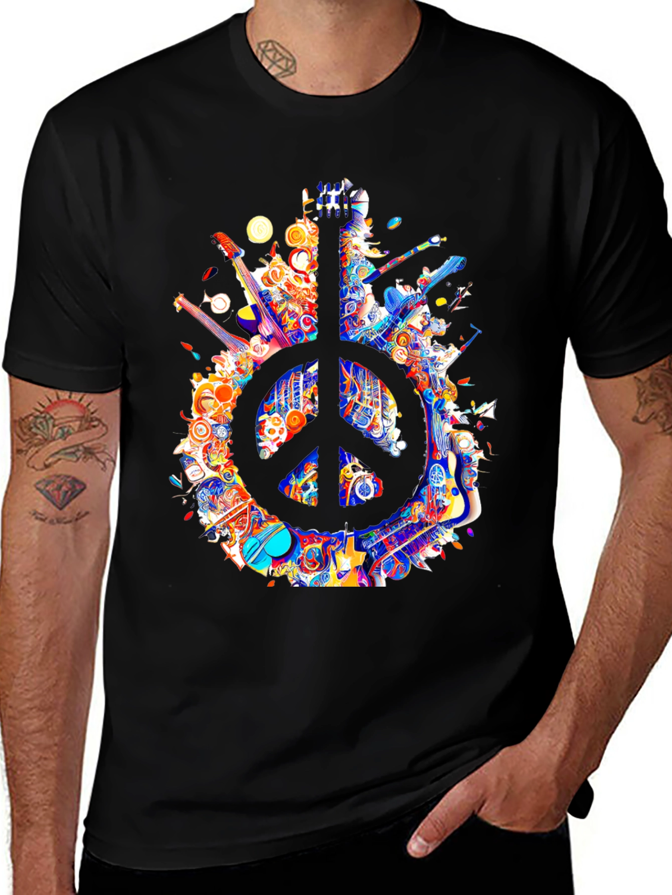 Peace Sign Guitar T-Shirt