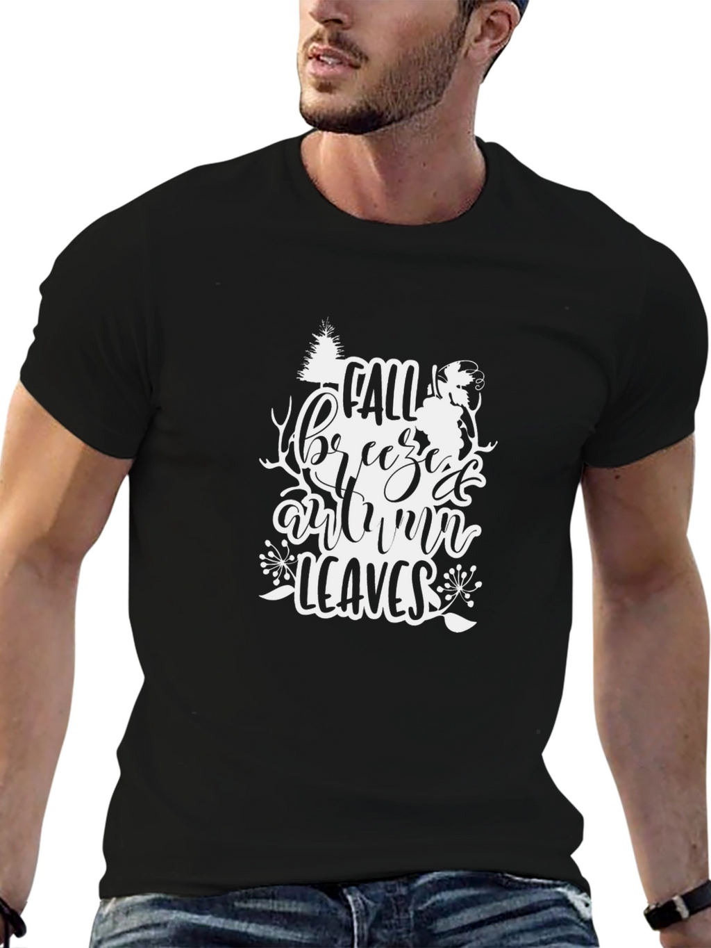 Fall Breeze Autumn Leaves Graphic Tee