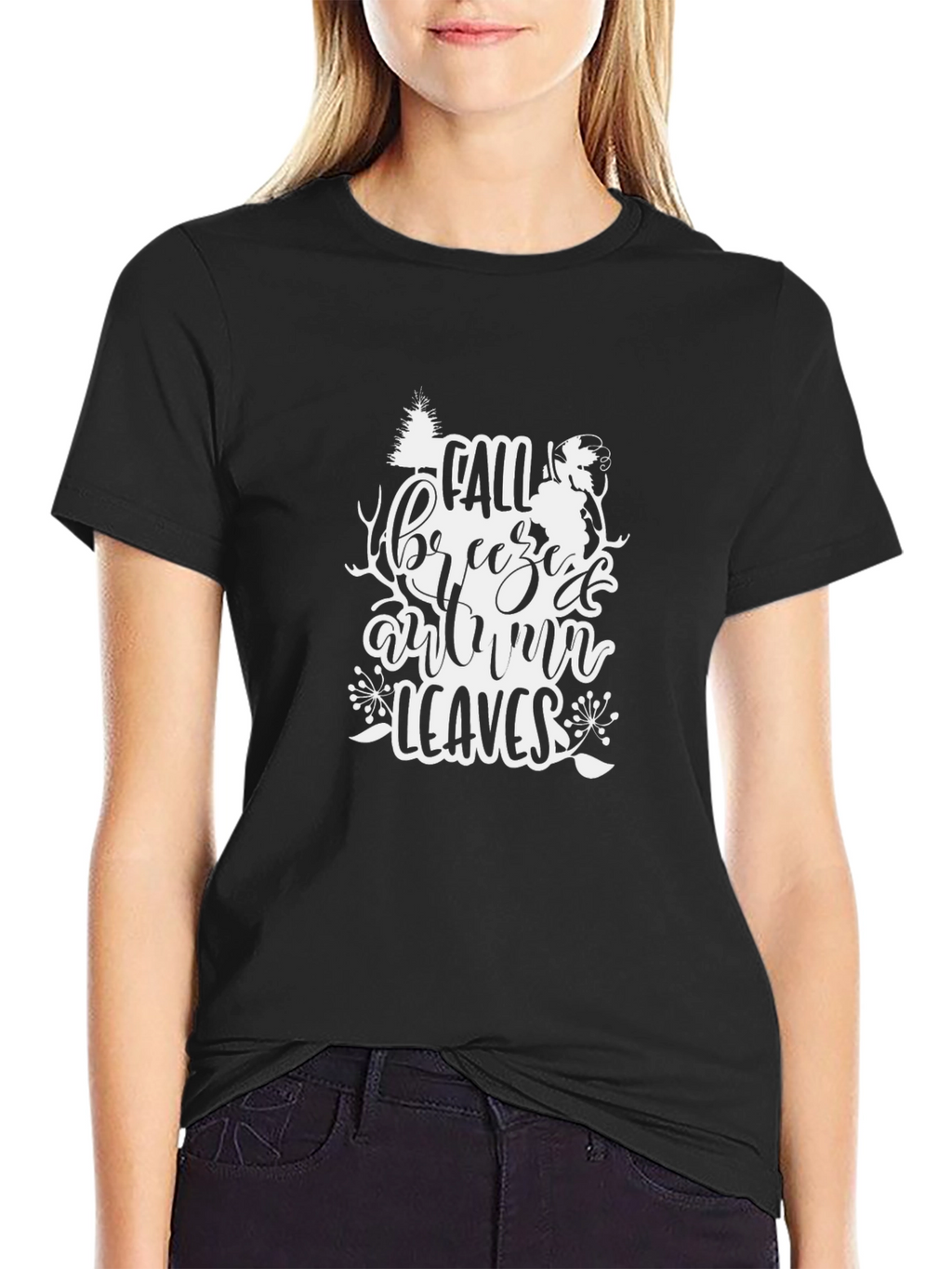 Fall Breeze Autumn Leaves Graphic Tee