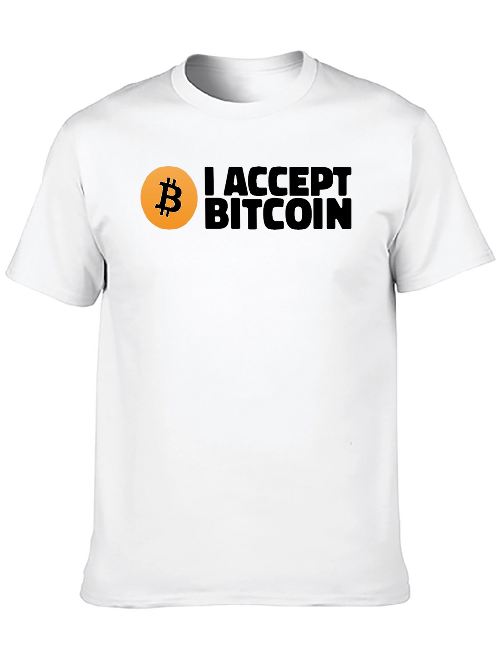 I Accept Bitcoin Black Graphic Tee