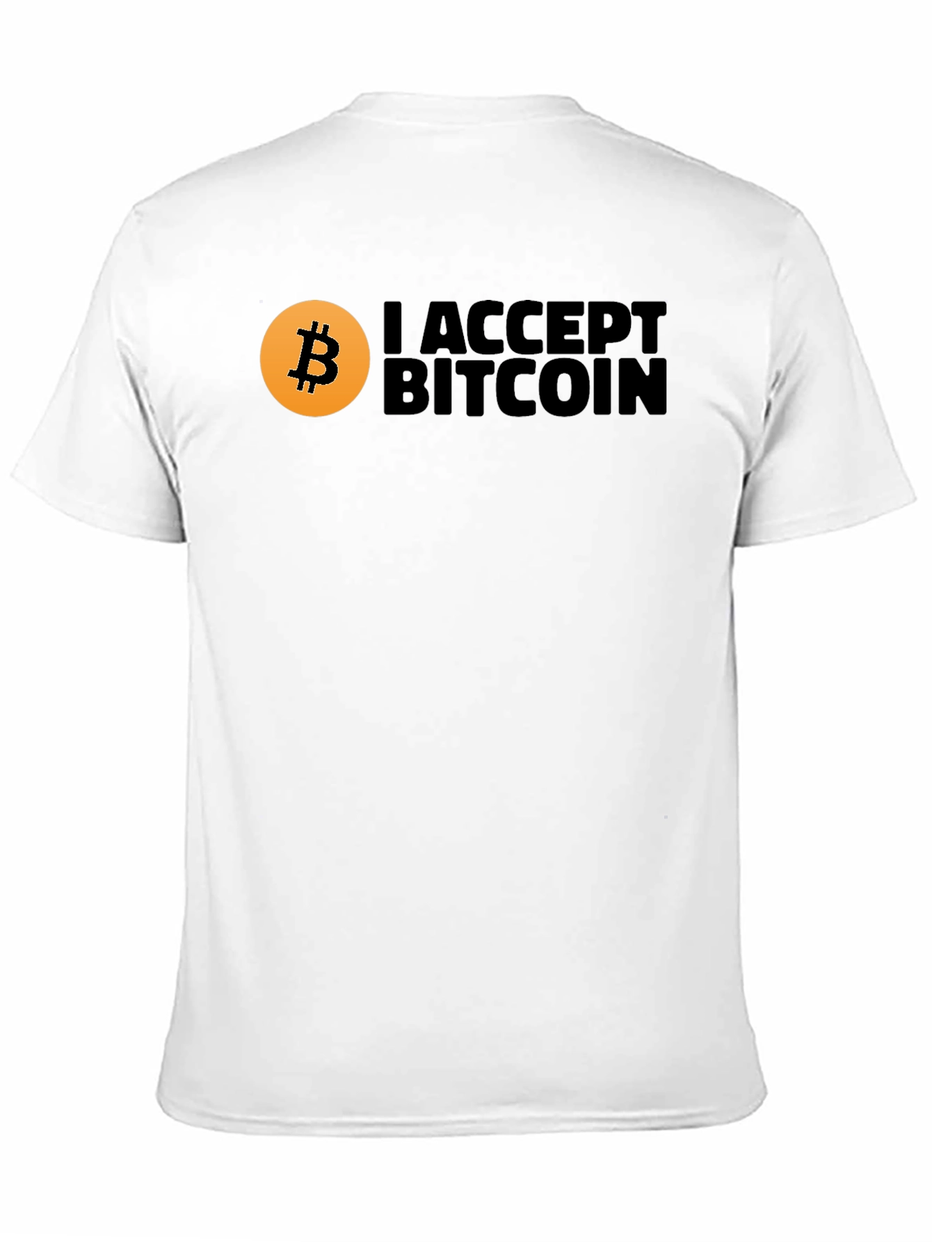 I Accept Bitcoin Black Graphic Tee