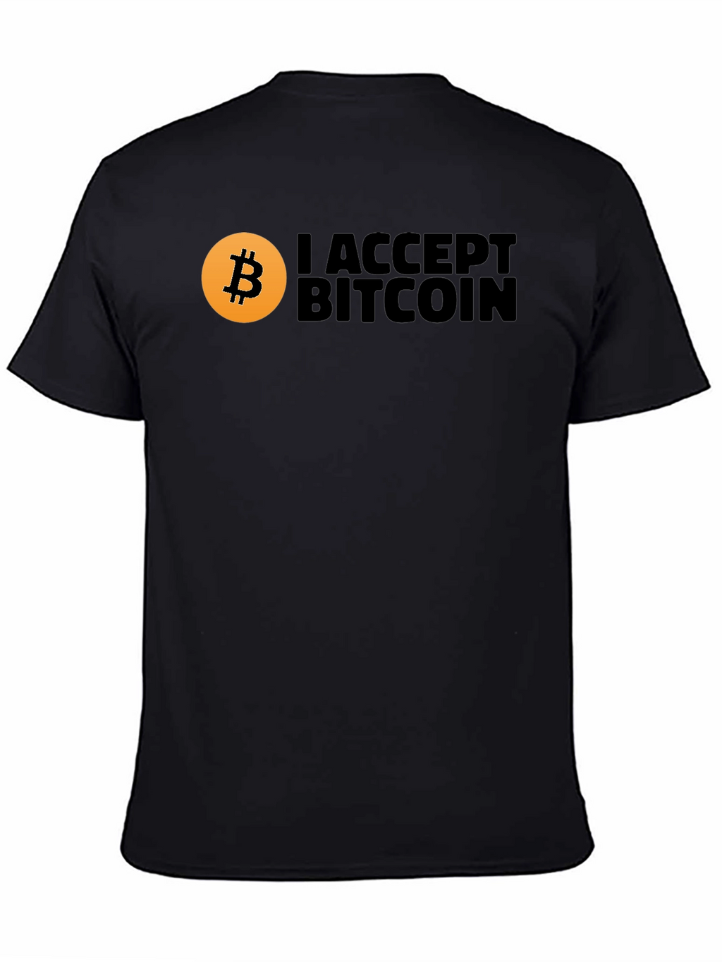 I Accept Bitcoin Black Graphic Tee
