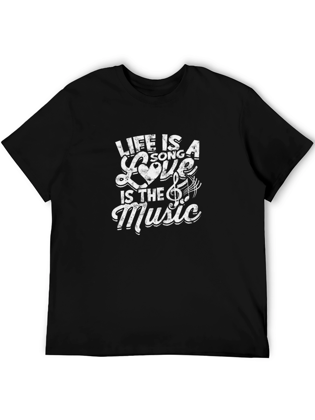 Life is a Song Graphic Tee - Black Casual T-Shirt