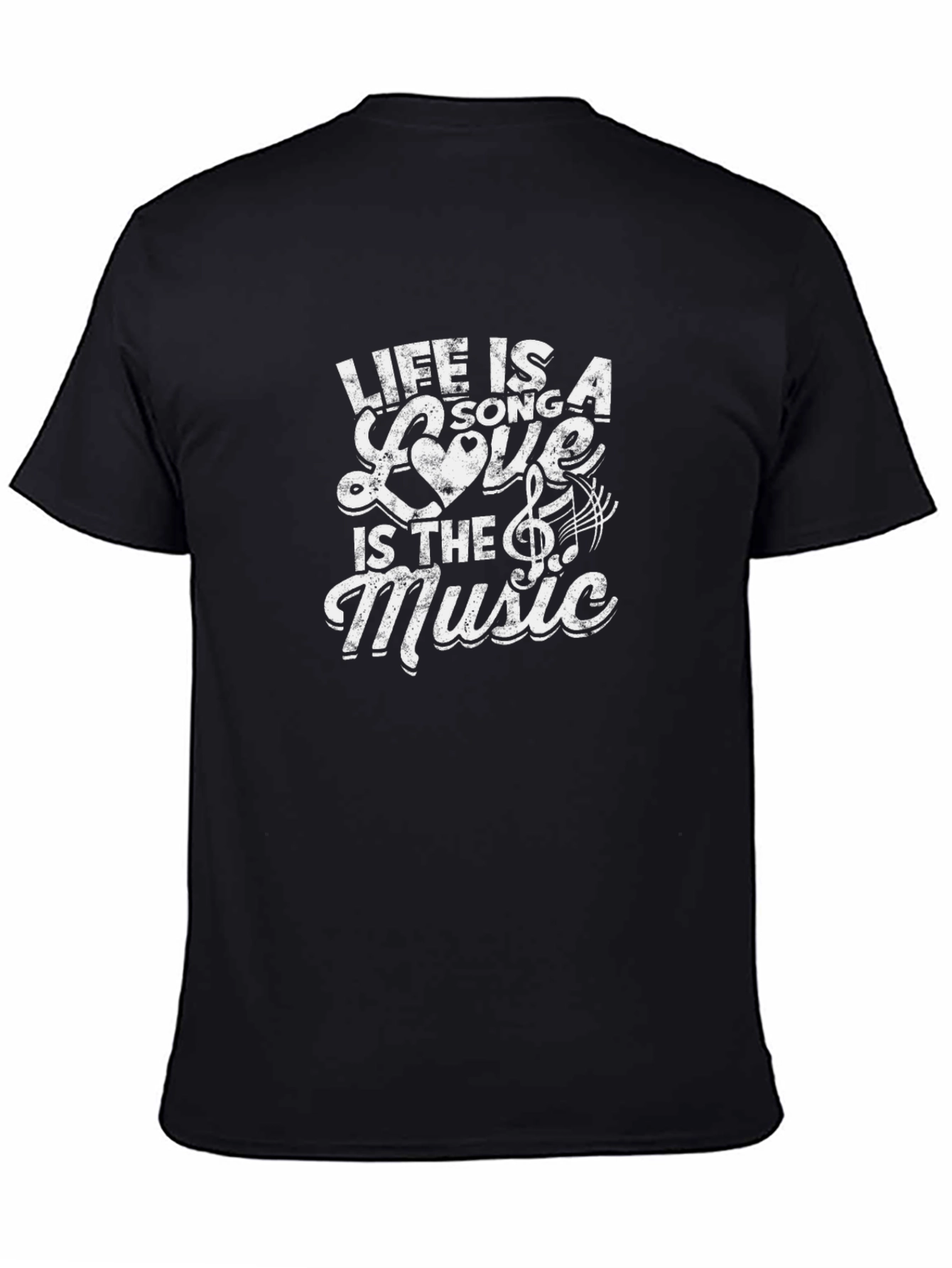 Life is a Song Graphic Tee - Black Casual T-Shirt