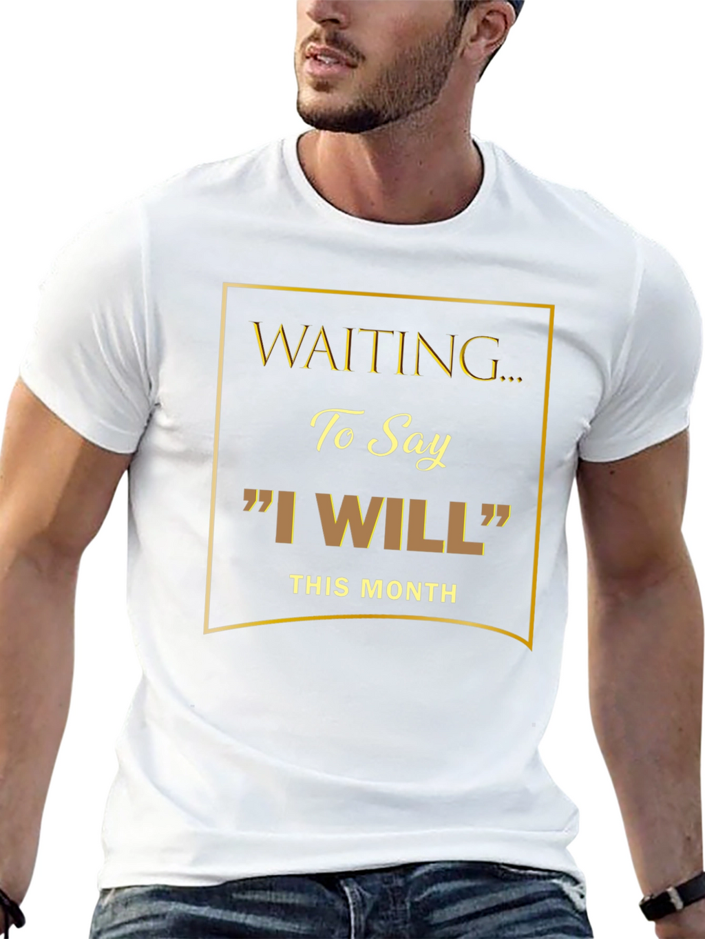 Waiting to Say I Will Black Graphic Tee