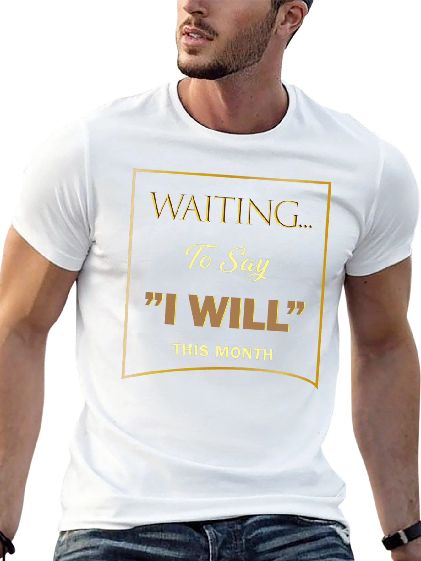 Waiting to Say I Will Black Graphic Tee