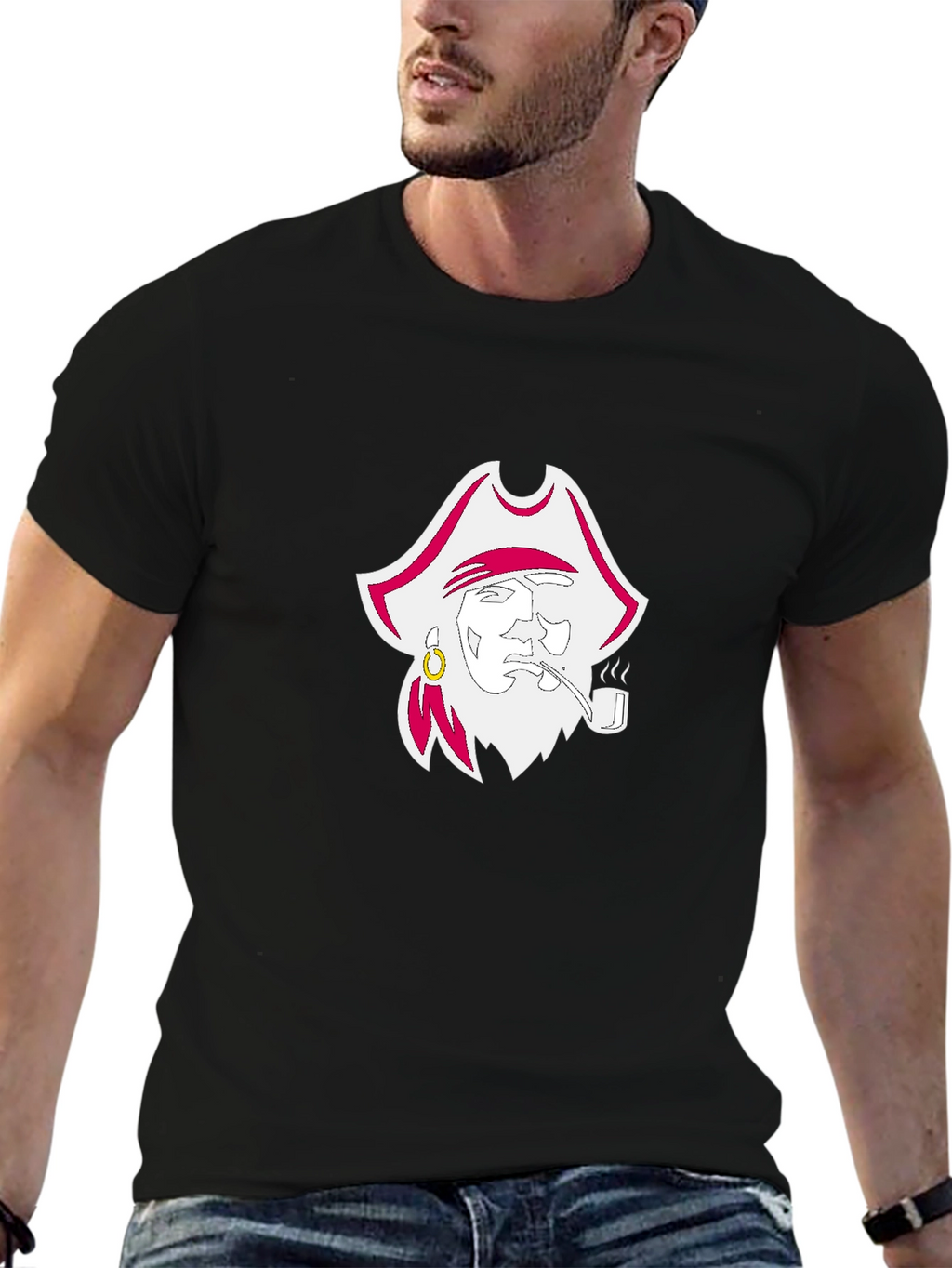Pirate Logo Black Tee