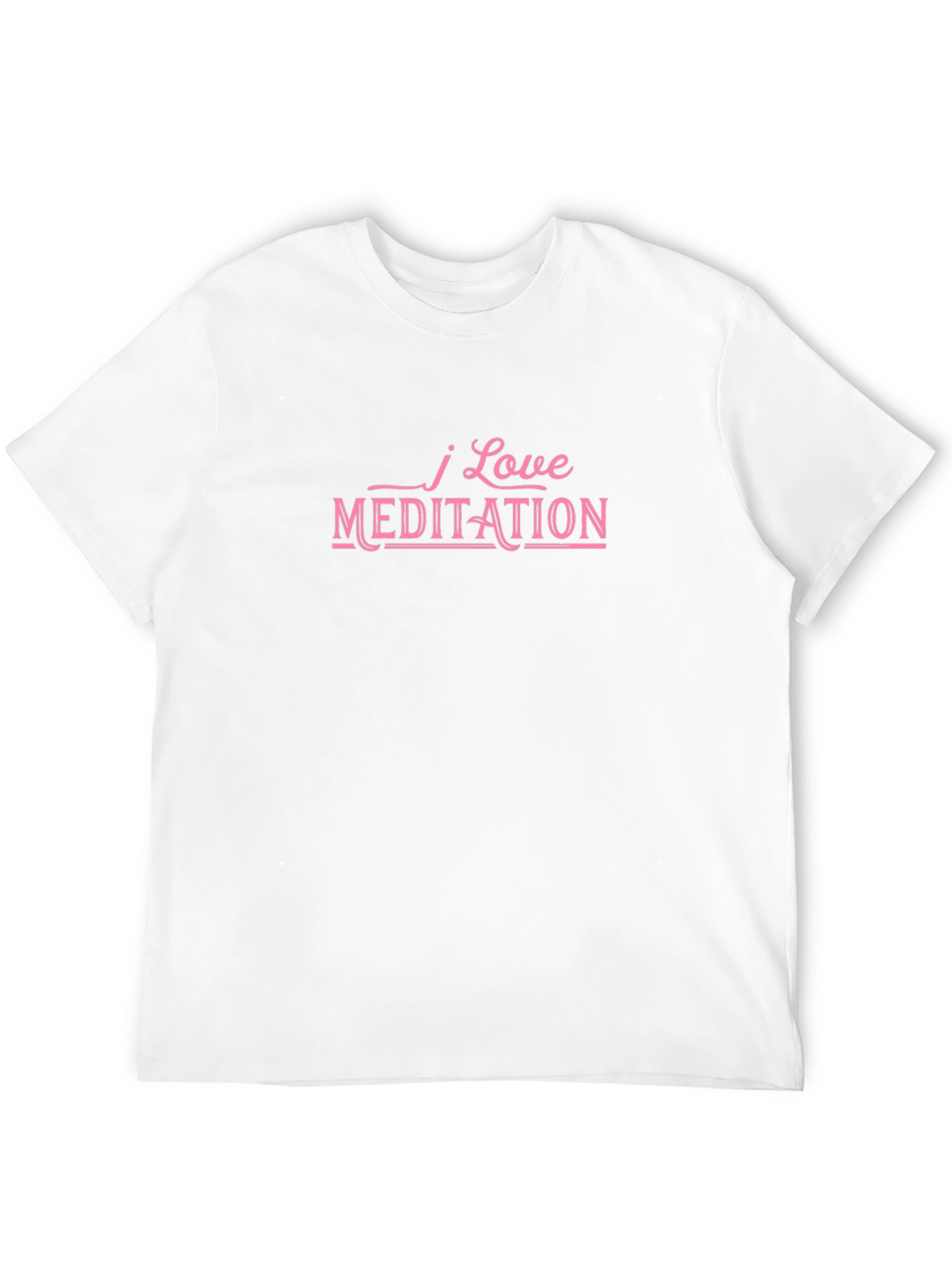 I Love Meditation Black T-Shirt