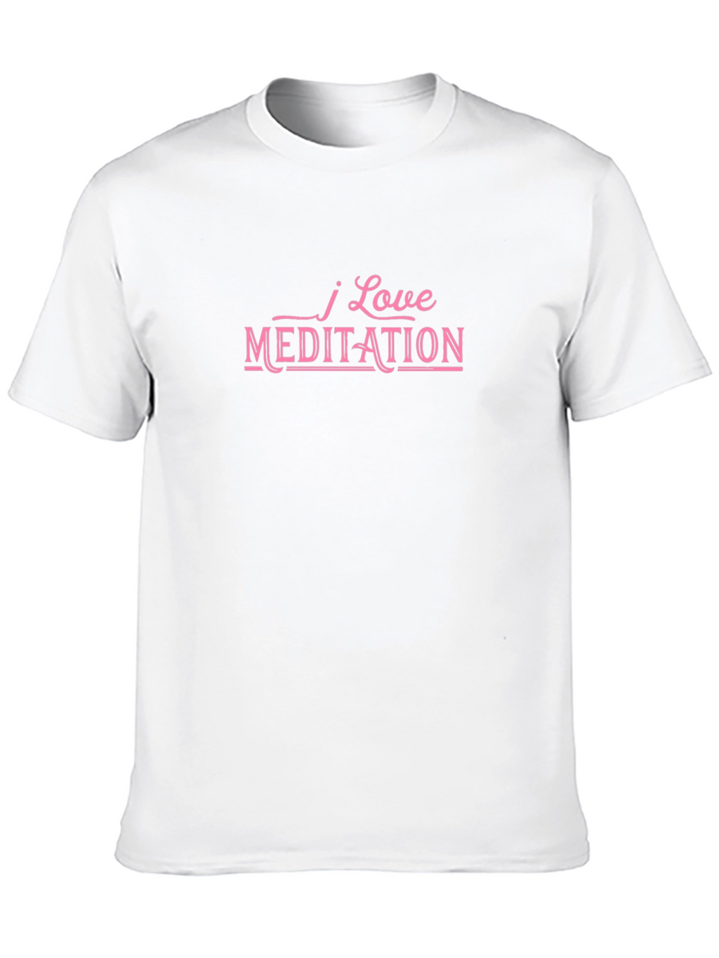 I Love Meditation Black T-Shirt