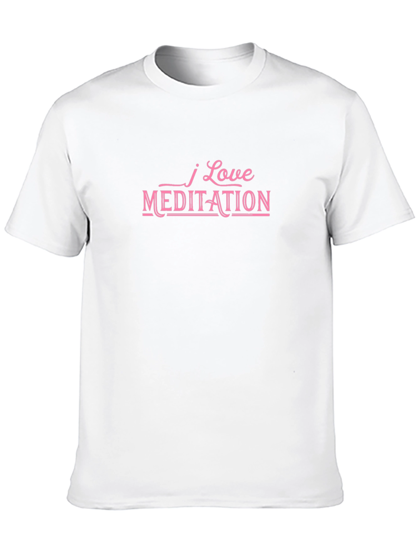 I Love Meditation Black T-Shirt