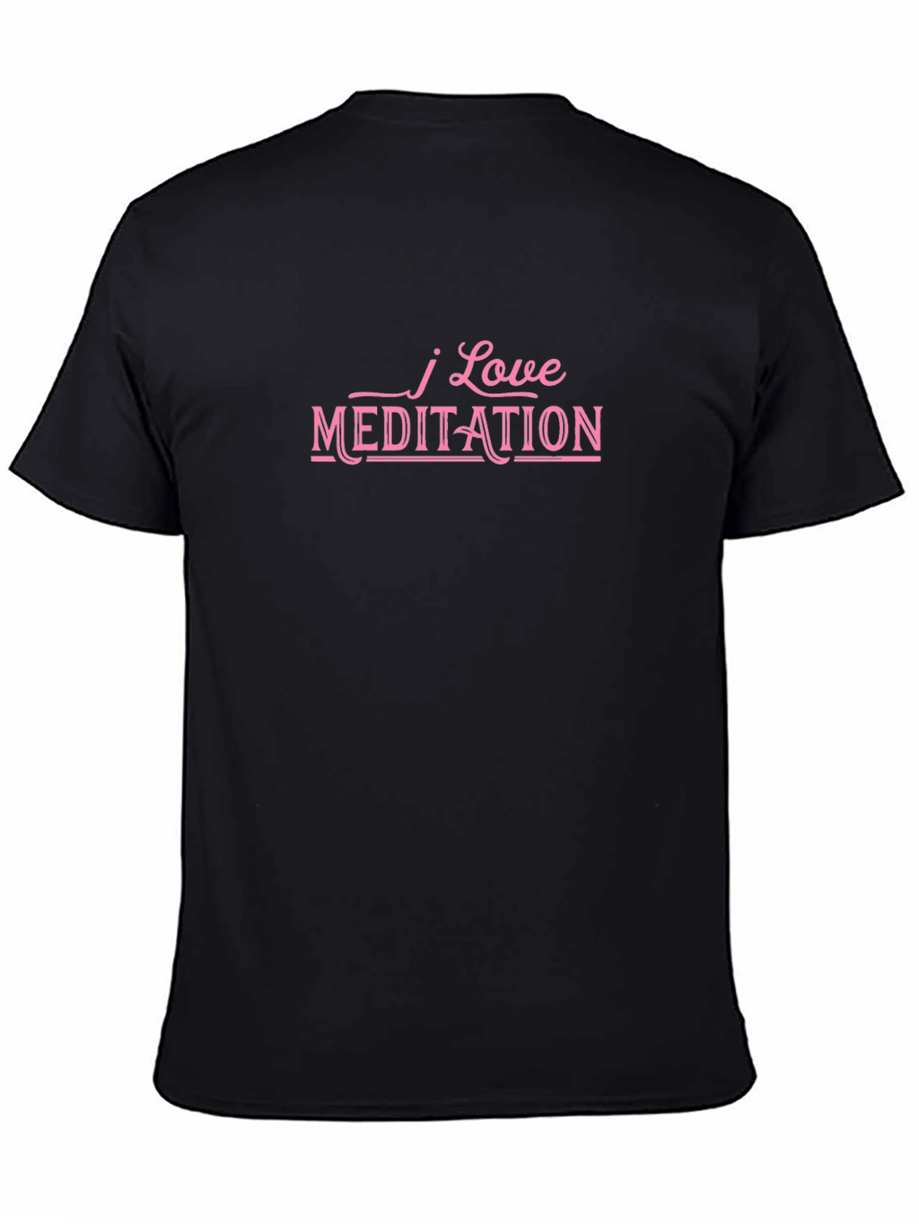 I Love Meditation Black T-Shirt