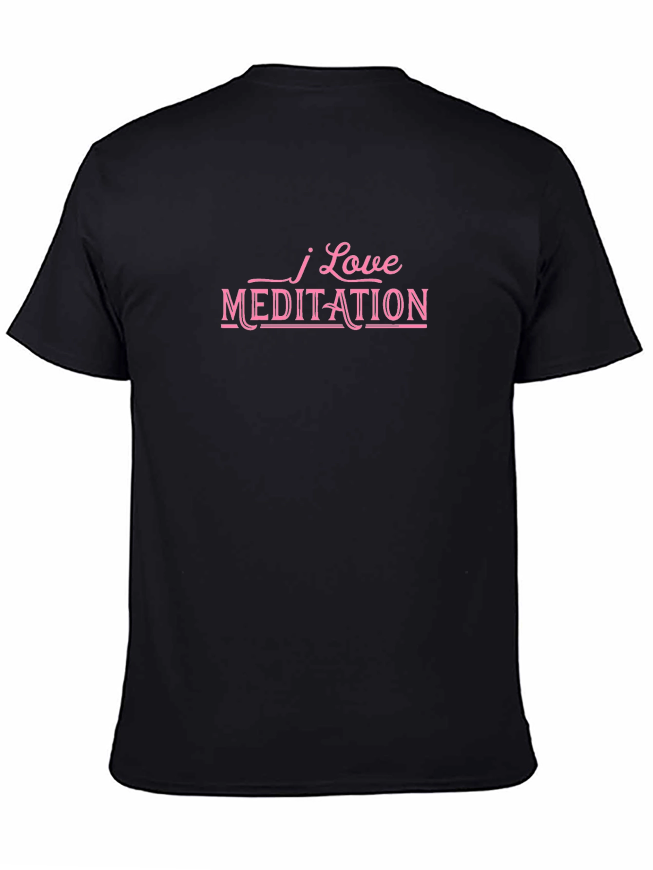 I Love Meditation Black T-Shirt