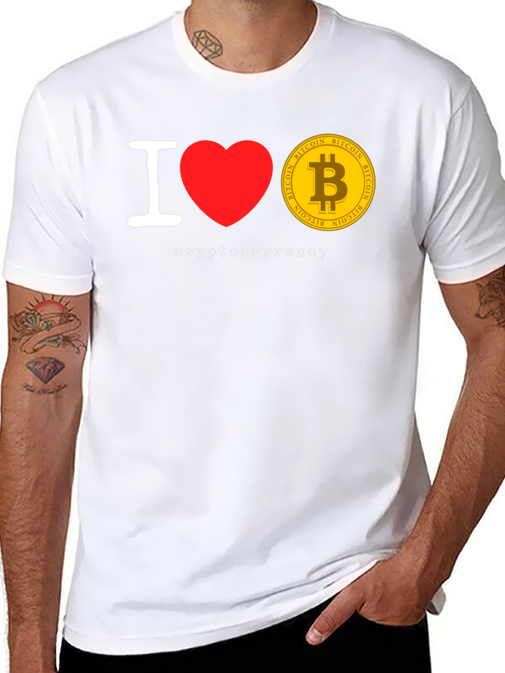 I Love Cryptocurrency Bitcoin T-Shirt