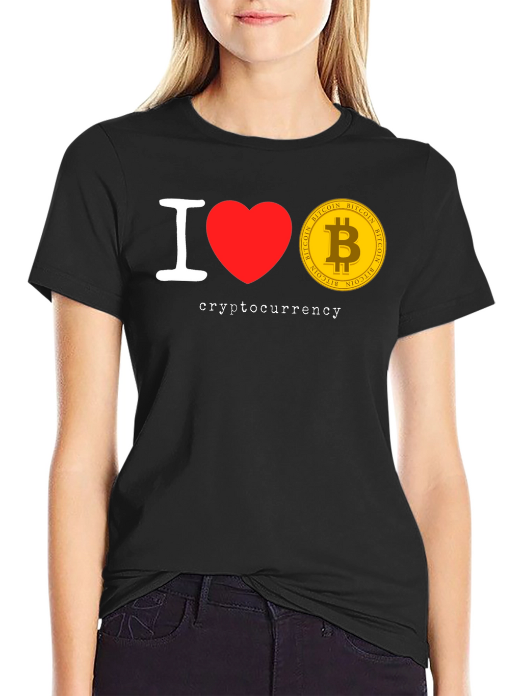I Love Cryptocurrency Bitcoin T-Shirt