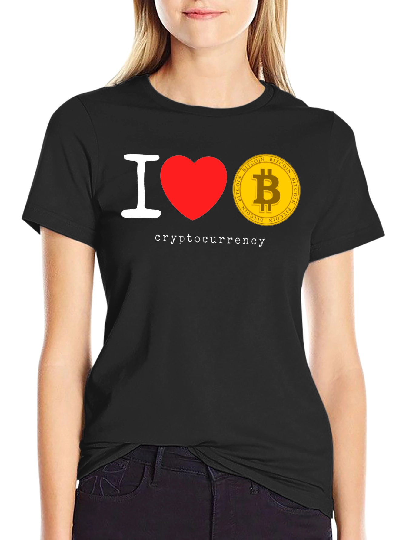 I Love Cryptocurrency Bitcoin T-Shirt