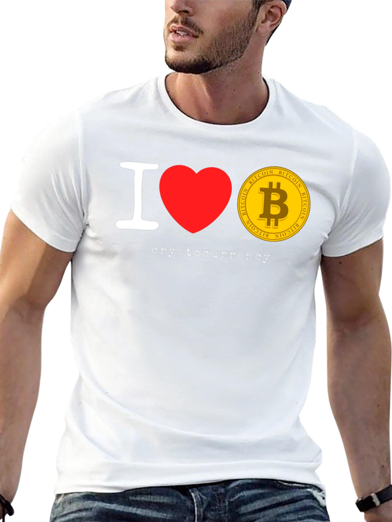 I Love Cryptocurrency Bitcoin T-Shirt