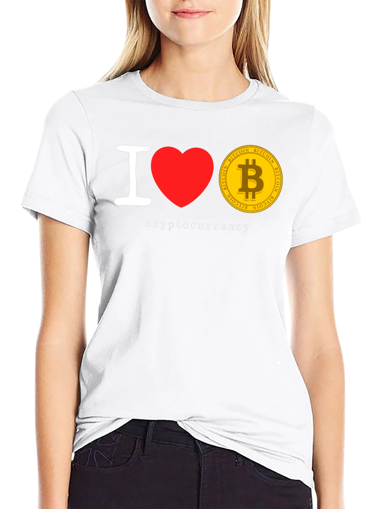 I Love Cryptocurrency Bitcoin T-Shirt