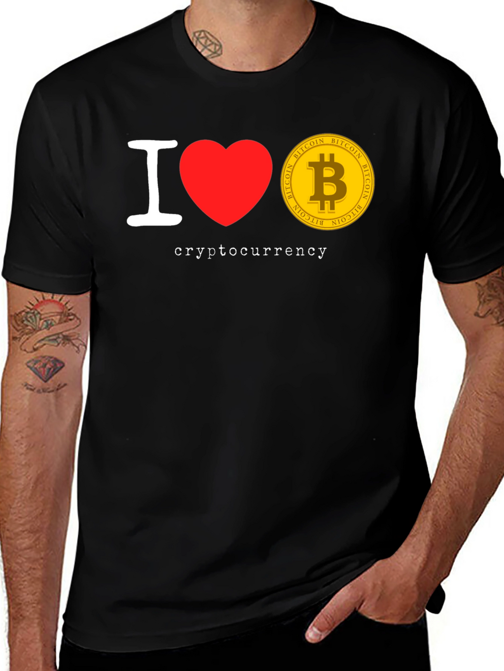 I Love Cryptocurrency Bitcoin T-Shirt