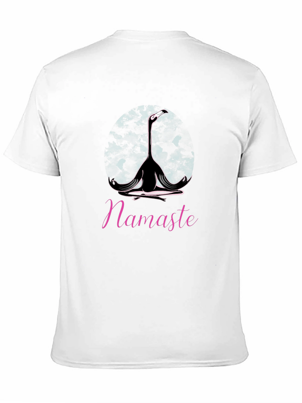 Namaste Yoga Flamingo Black T-Shirt