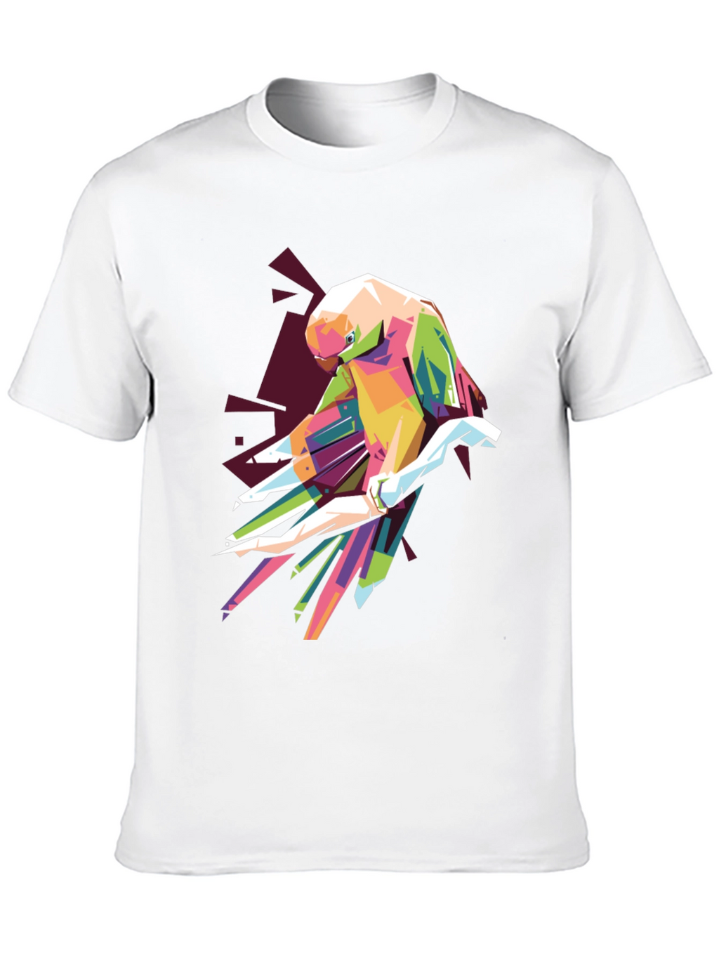 Geometric Parrot Graphic T-Shirt