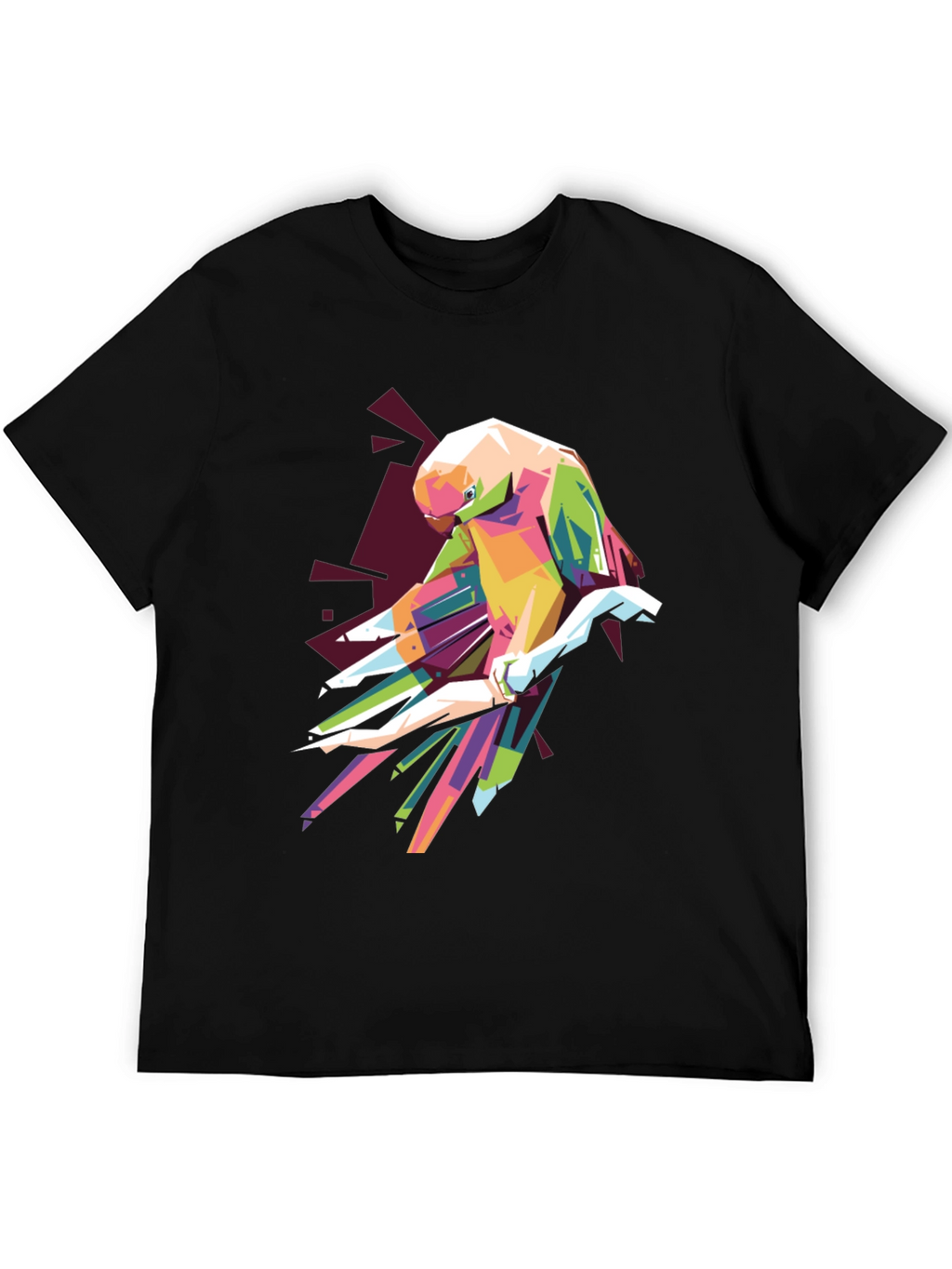 Geometric Parrot Graphic T-Shirt