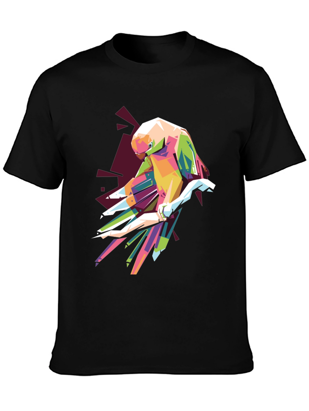 Geometric Parrot Graphic T-Shirt