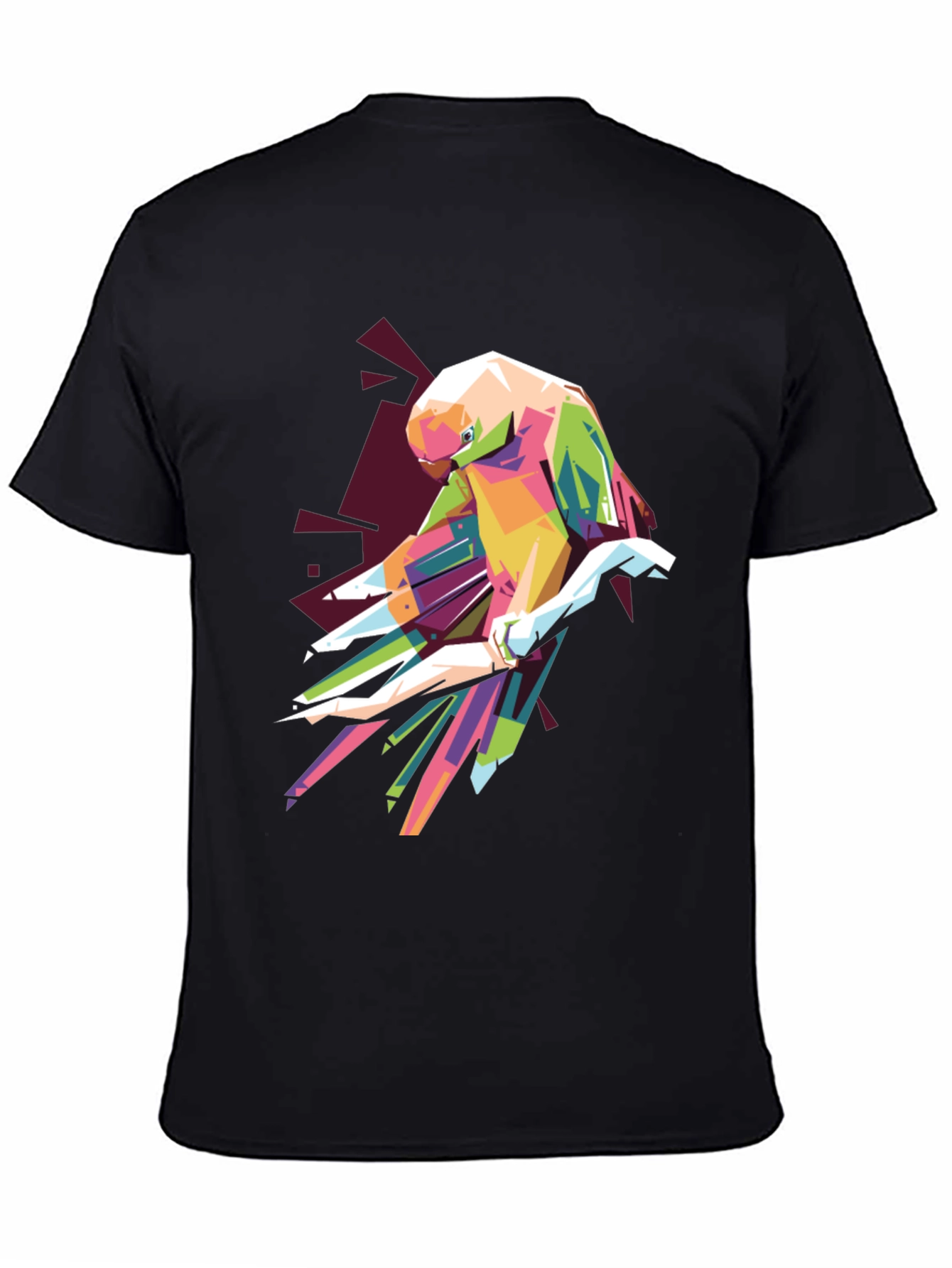 Geometric Parrot Graphic T-Shirt