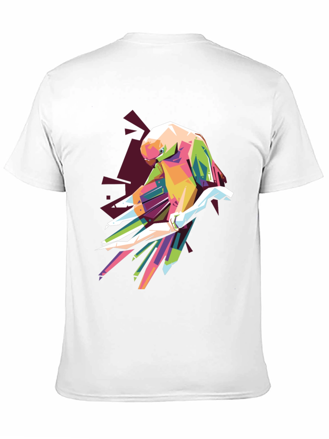 Geometric Parrot Graphic T-Shirt
