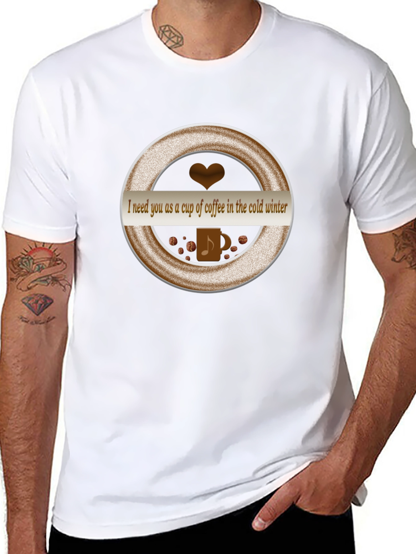Coffee Lover T-Shirt: I Need You as a Cup of Coffee