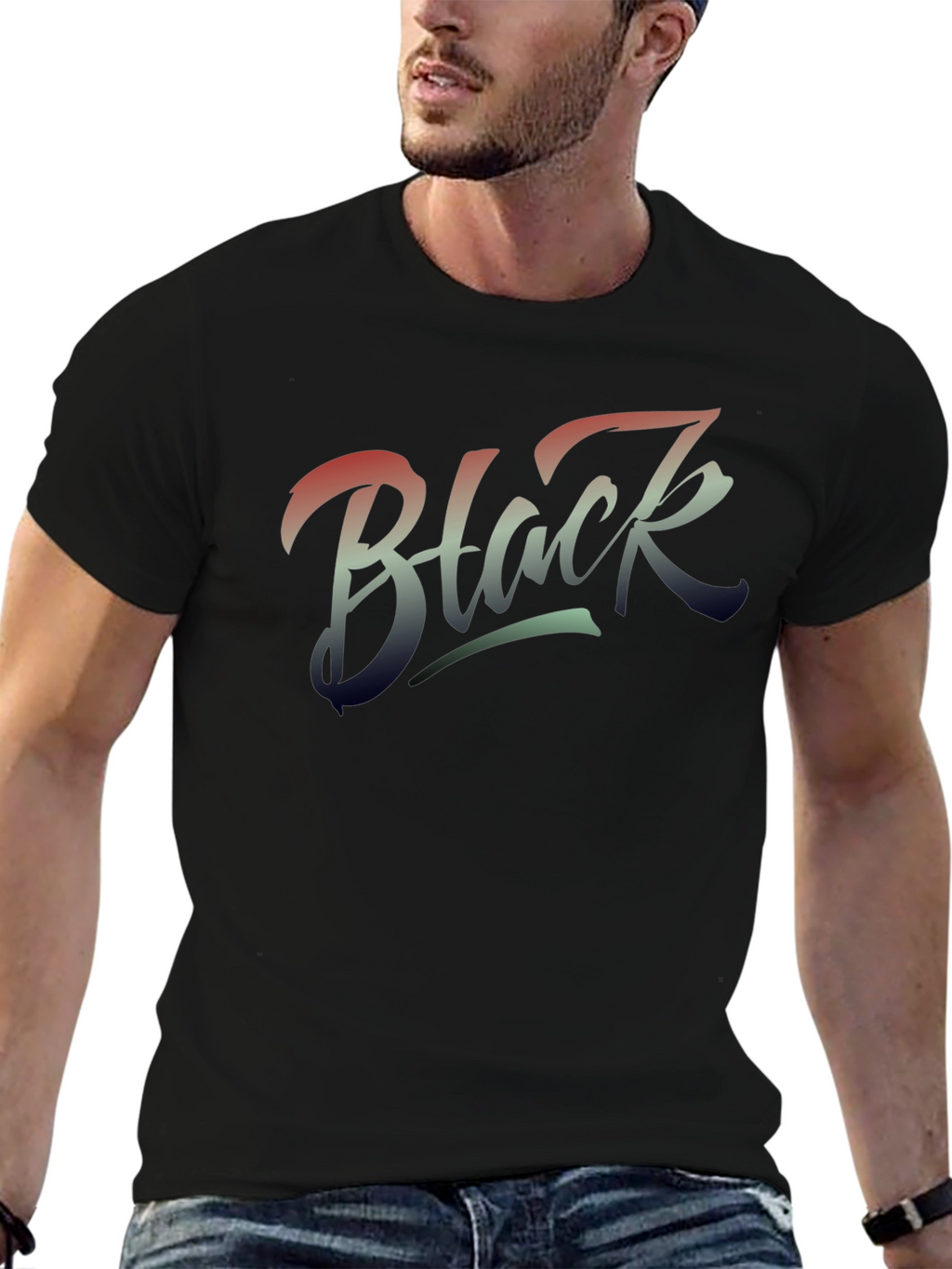 Black Graphic T-Shirt - Stylish Mens Tee