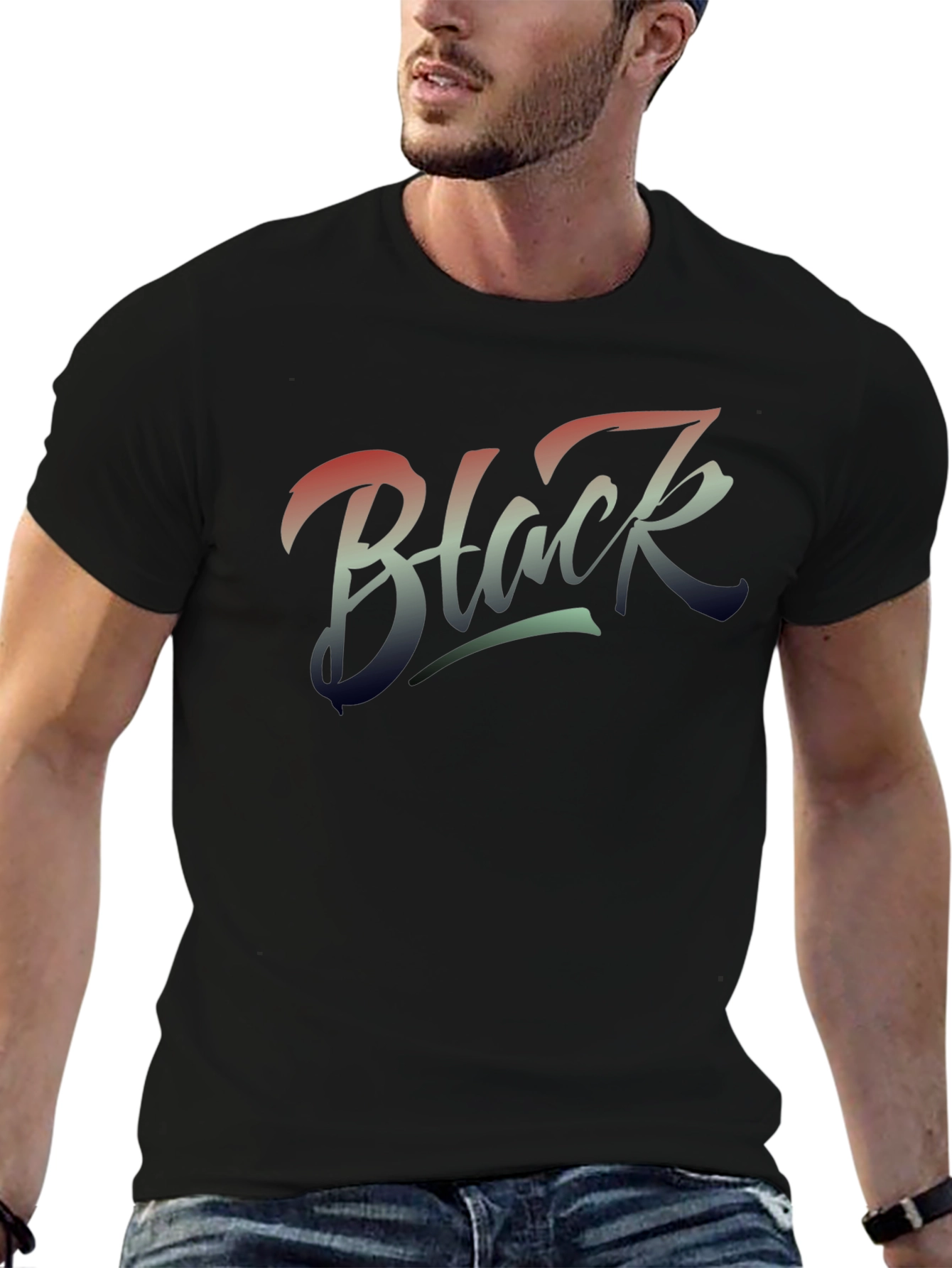 Black Graphic T-Shirt - Stylish Mens Tee