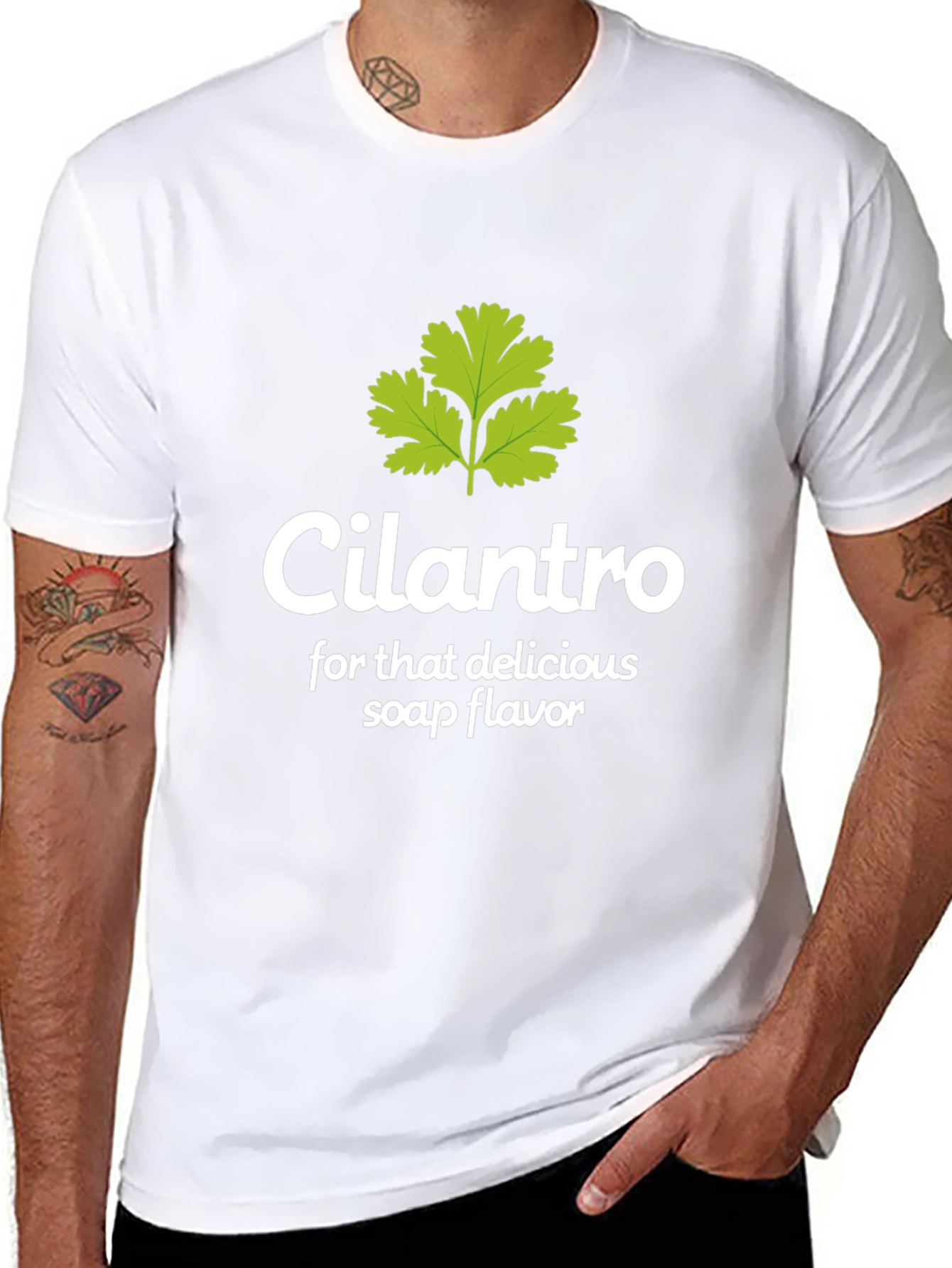 Cilantro Soap Flavor T-Shirt - Funny Foodie Tee