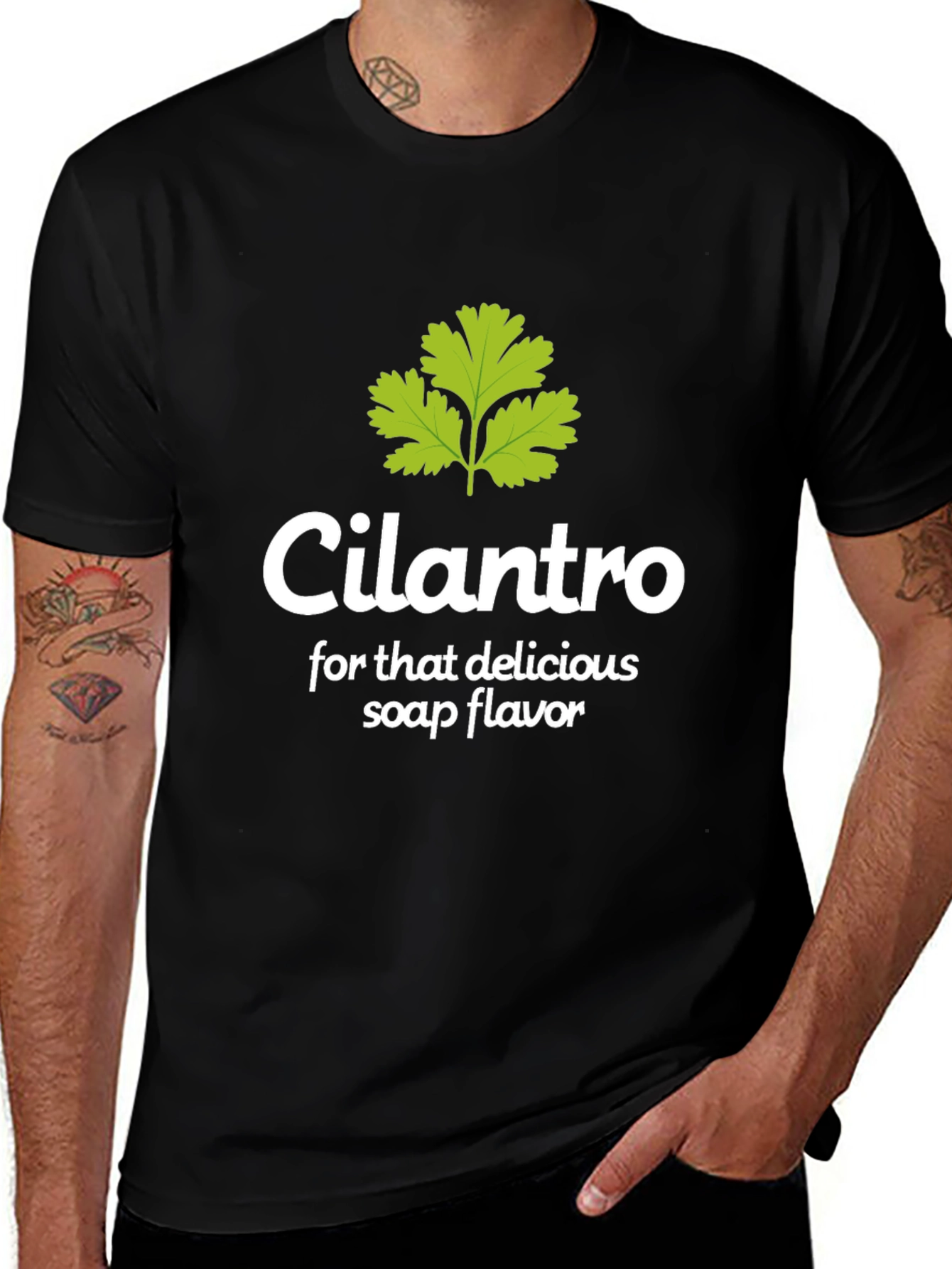 Cilantro Soap Flavor T-Shirt - Funny Foodie Tee
