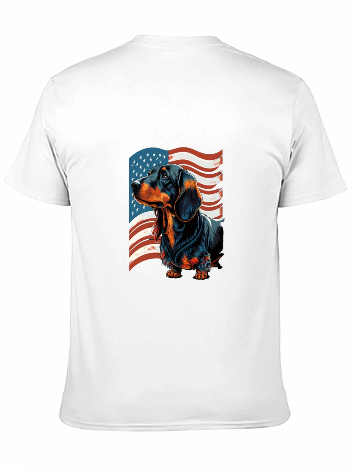 Patriotic Dachshund USA Flag Mens T-Shirt