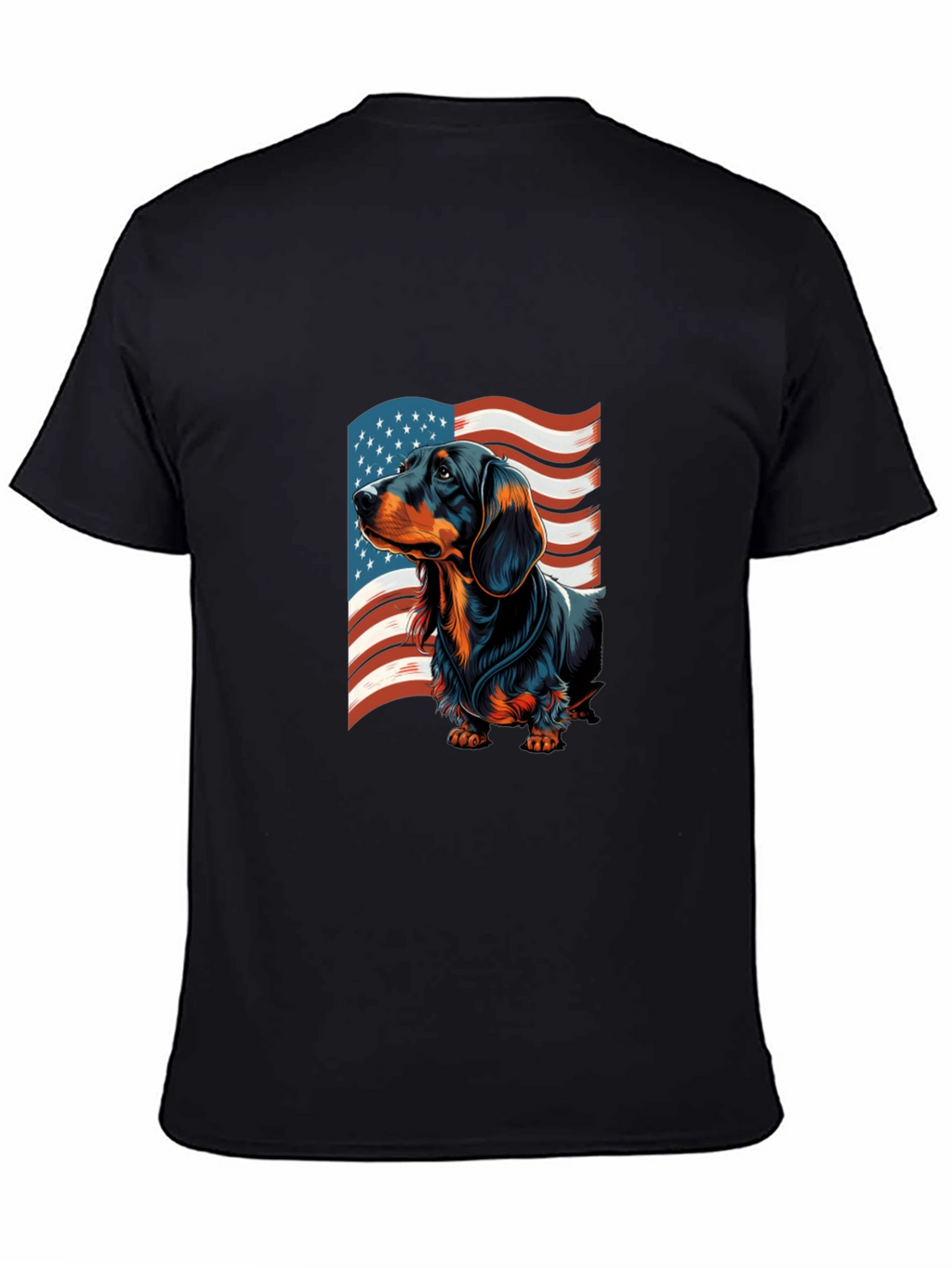 Patriotic Dachshund USA Flag Mens T-Shirt