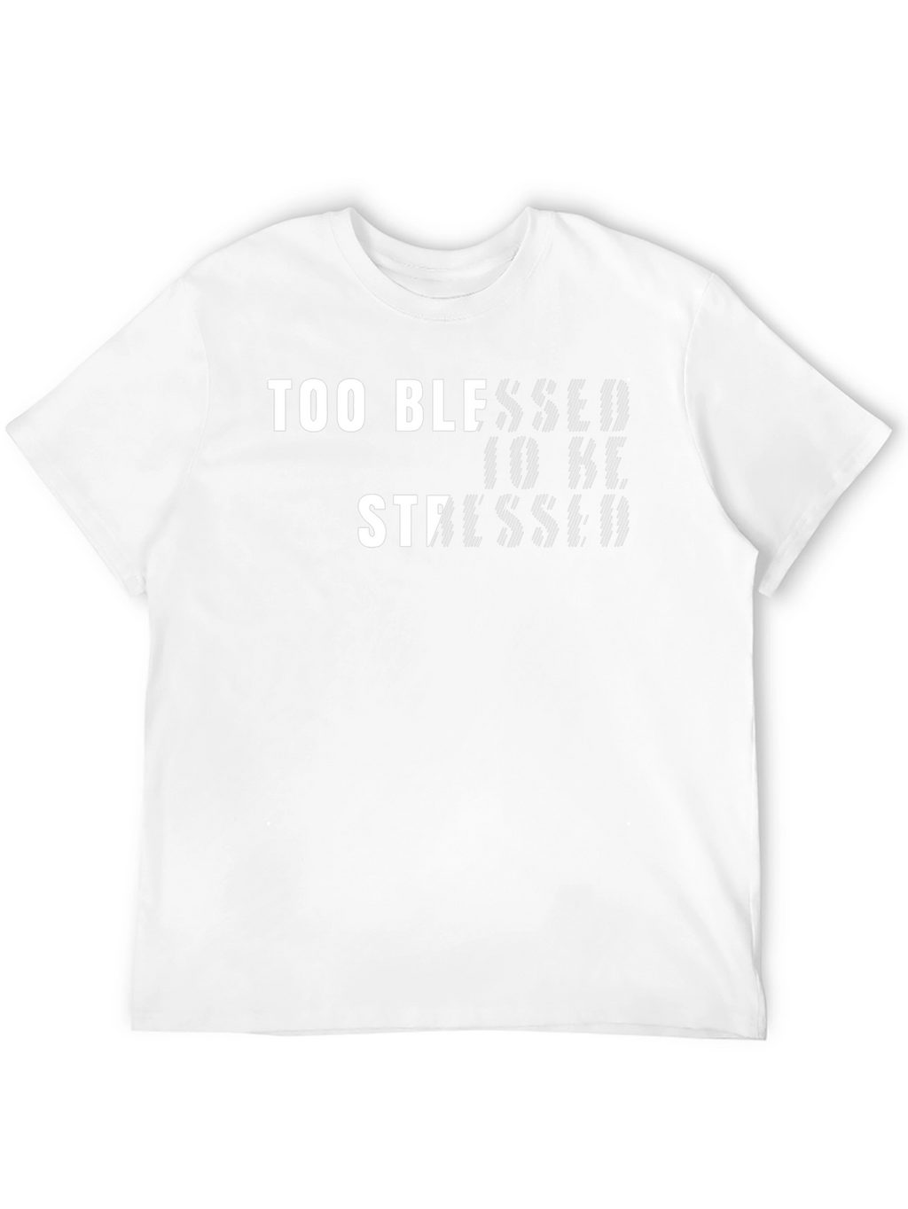 Too Blessed to Be Stressed Black Graphic Tee