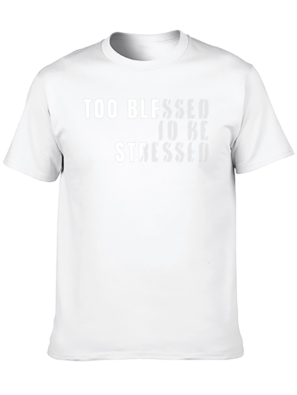 Too Blessed to Be Stressed Black Graphic Tee