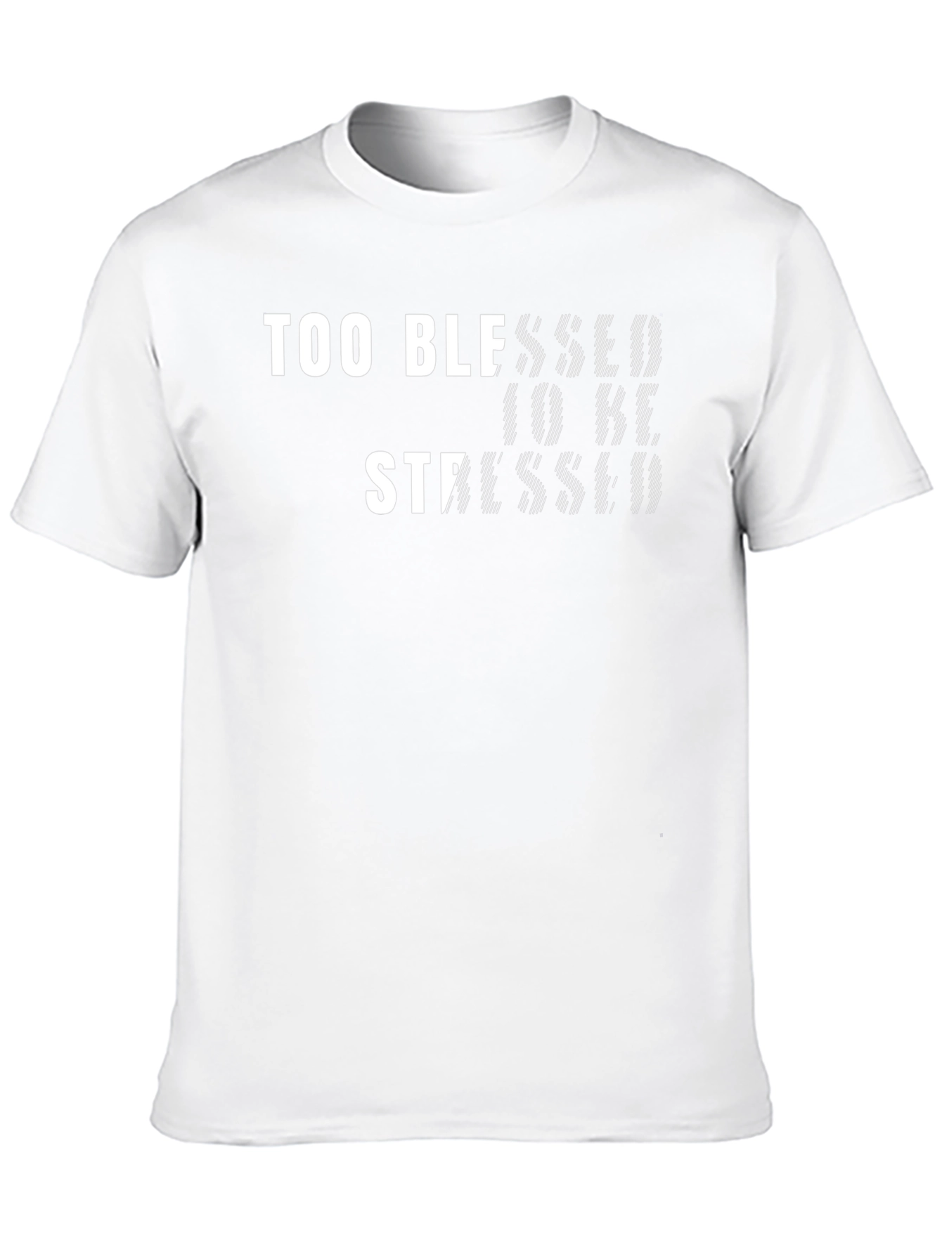 Too Blessed to Be Stressed Black Graphic Tee