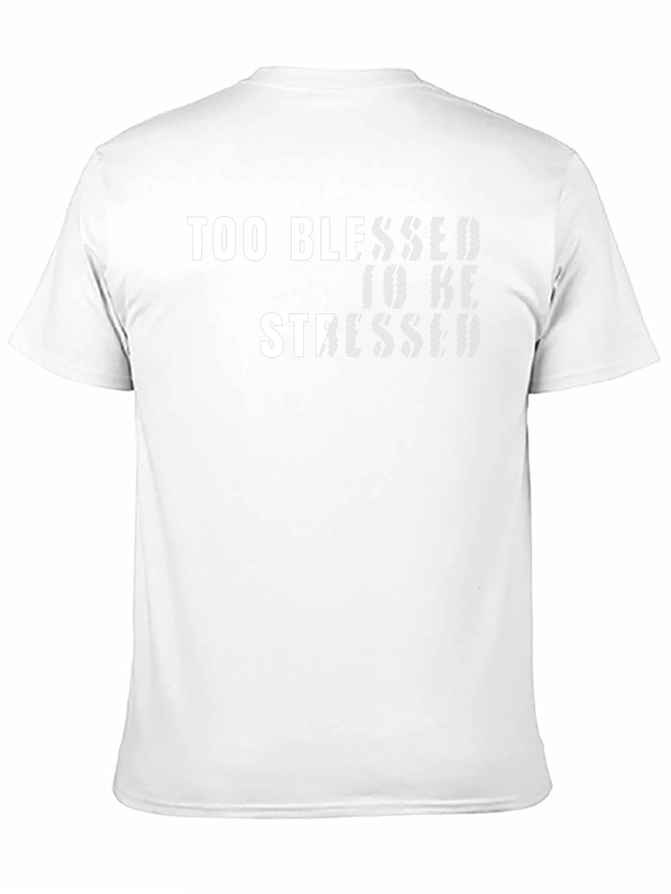 Too Blessed to Be Stressed Black Graphic Tee